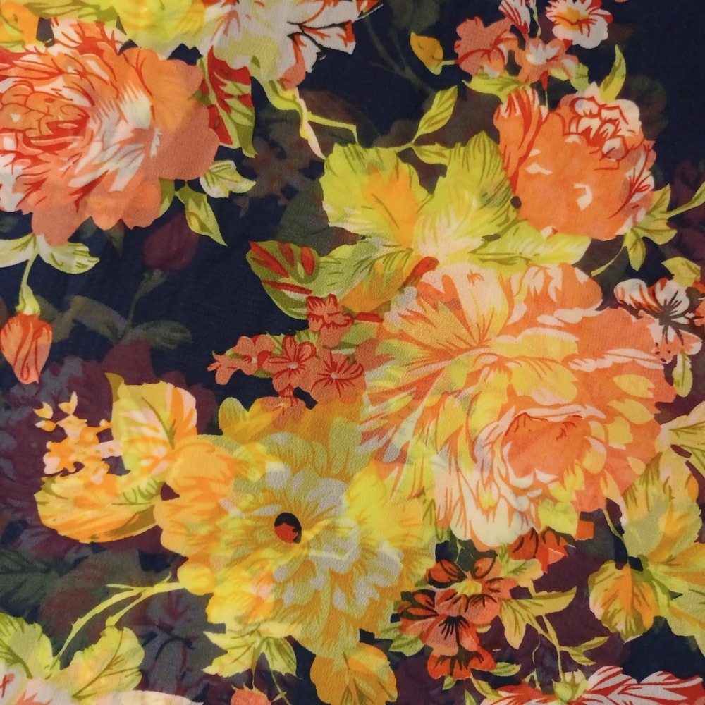 Women's S & S Clothing Floral Sheer Tropical Beach Swimsuit Coverup Size Large - Picture 10 of 10